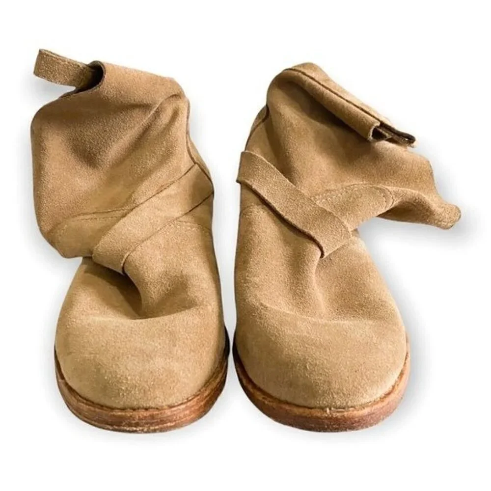 Joie Hoxton Suede Beige Spring Ankle Boots, size 36.5EU
